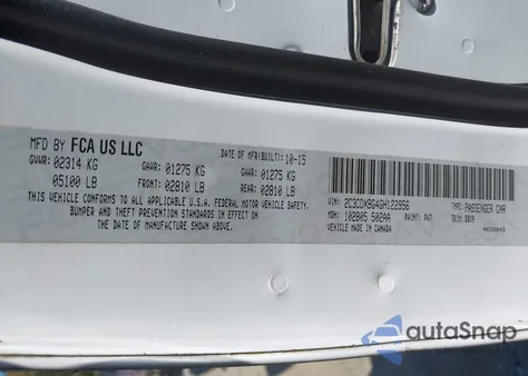 2016 Dodge Charger Se from USA, damaged, VIN 2C3CDXBG4GH122956